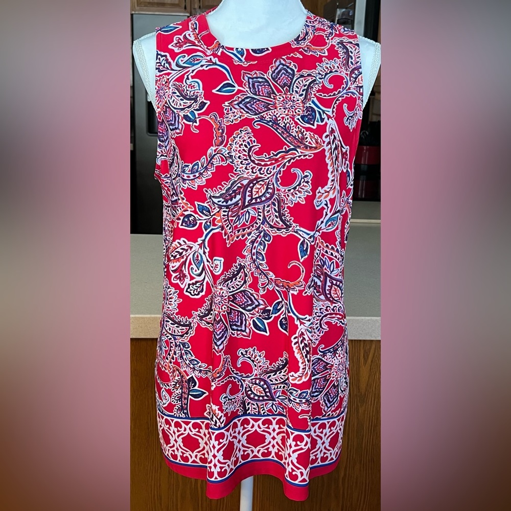 Apt. 9 Swing Tank Paisley Red White and Blue